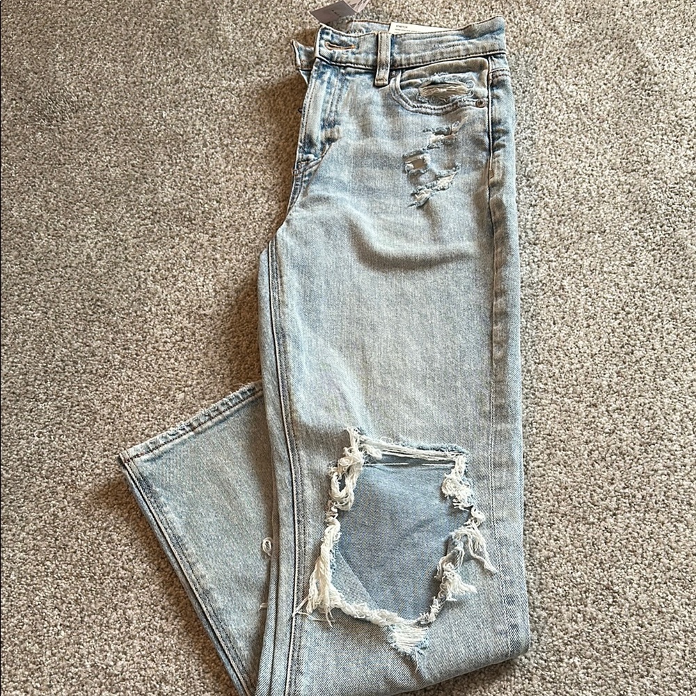 Distressed Light Blue Women's Jeans